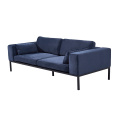 Factory Price Dark Blue Velvet Couches Fabric Upholstery Modern Sofa Furniture For Living Room